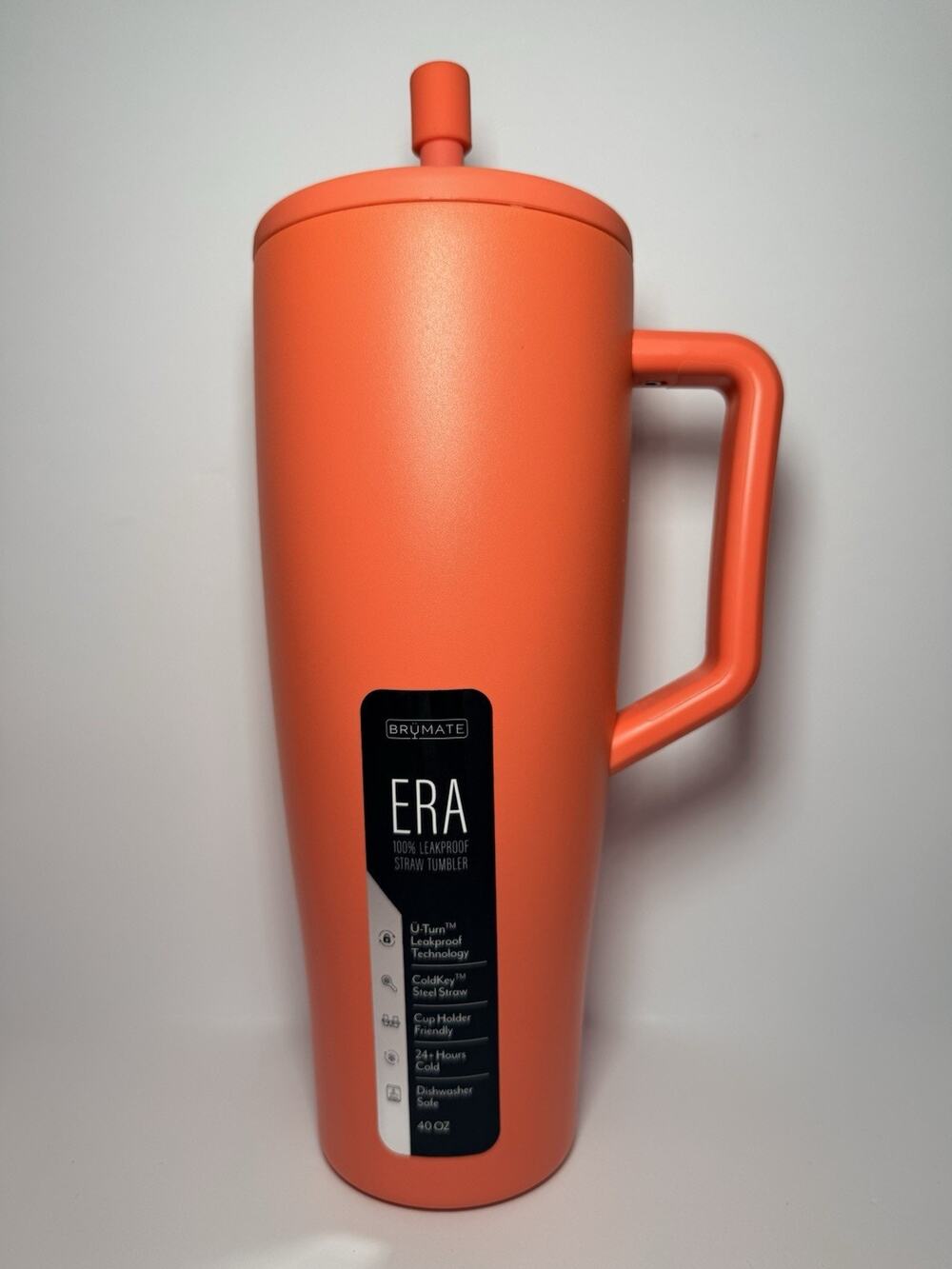 BruMate Limited Edition PAPAYA 40oz Era Tumbler BNWT + Matching Straw Cover!